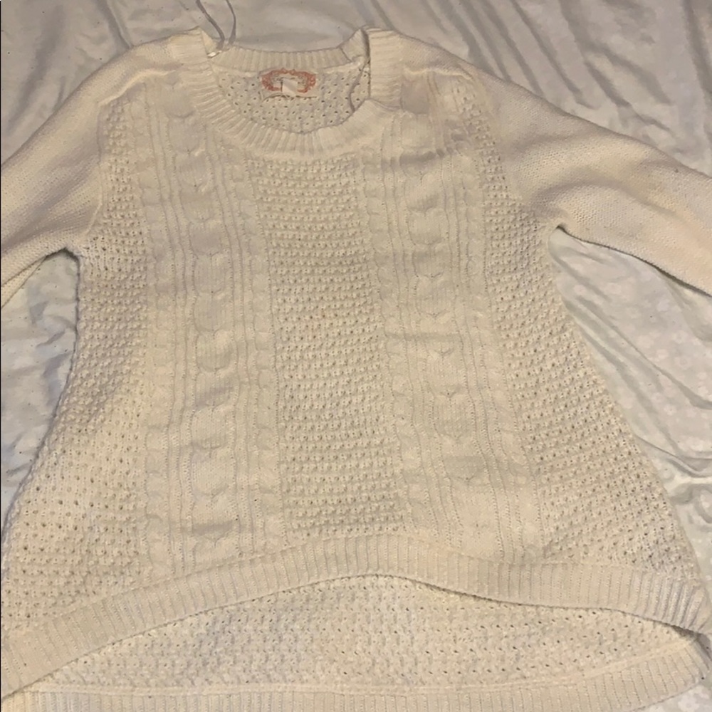 Cream colored cardigan pull over